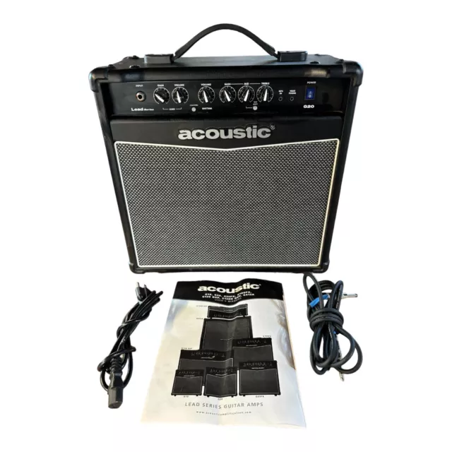 Acoustic Lead Guitar Series G20  Guitar Amp With Manual, AC Cord & Cable