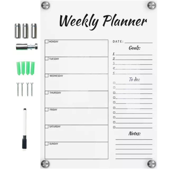 acrylic to do list Planning Board Acrylic Wall Chore Chart Magnetic Whiteboard