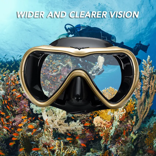 Taucherbrille Schnorchelset Erwachsene Anti-Fog Schwimmbrille Unterwasserbr B9I3