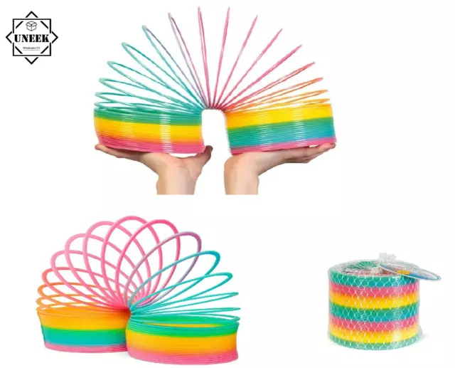 INDOOR /OUTDOOR RAINBOW SLINKY SPRINGY GIANT MAGIC Children Classic Toy T22010UK