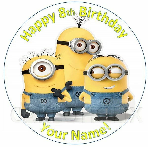 Despicable Me Minions Joyeux Anniversaire Gateau Comestible Message Personnalise Eur 6 15 Picclick Fr