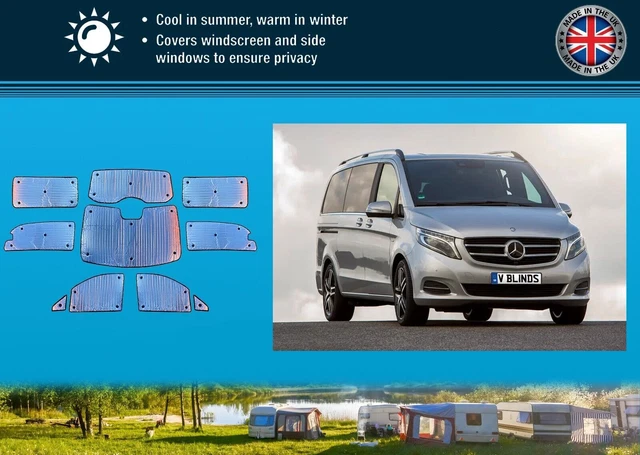 MaxEarn Lot de 10 stores thermiques internes pour VITO II W639/Viano LWB L2 2003-2014, kit de protection solaire, protection d'écran avant, pare-soleil d'été et housse d'isolation d'hiver pour MaxEarn Lot de 10 stores thermiques internes pour VITO II W639/Viano LWB L2 2003-2014, kit de protection solaire, protection d'écran avant, pare-soleil d'été et housse d'isolation d'hiver pour