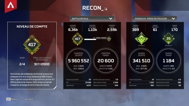 Compte Apex Legends PS4 Avec Pack Héritage - Prix Flexible, Discutez !