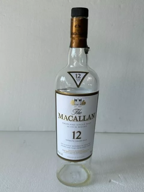 1 Empty The Macallan 12Yr Single Malt Scotch Whiskey Bottle 750Ml W/Cork