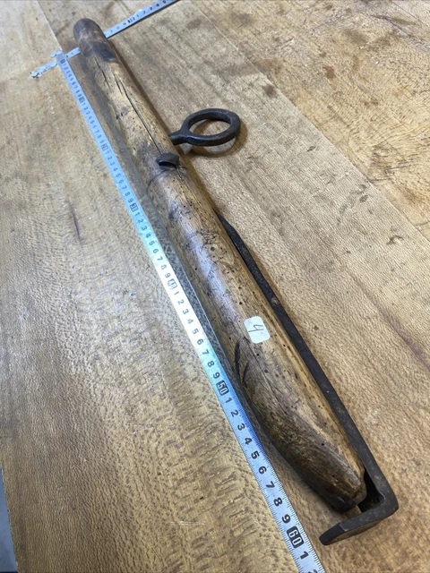 Tiretoire Ancien De Tonnelier - Grand Modèle, Outil Vieux Métier, Chien