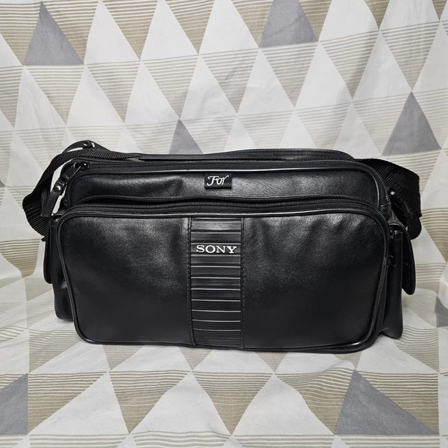 Vintage Soft Sony Video Camcorder Camera Bag with Strap Black