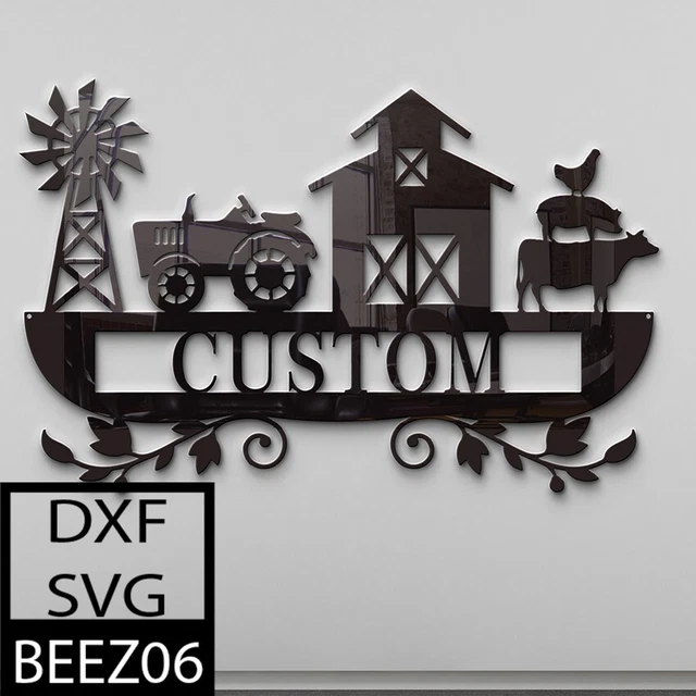 Personalized Farm Metal Sign  svg  Quad Motocross Four wall art Sign Custom