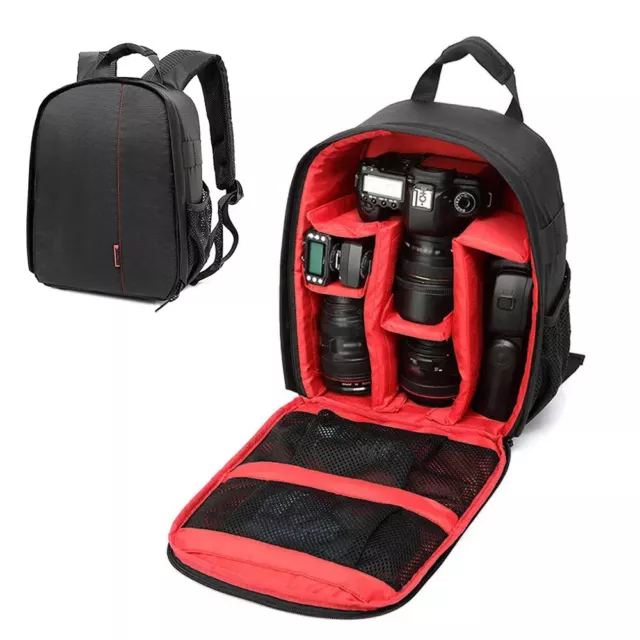 Waterproof DSLR SLR Camera Soft Case Bag Backpack Rucksack For Canon Nikon Sony 3