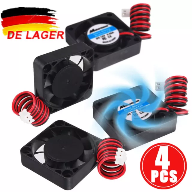 4x PC Ventilator lüfter 40mmx40mm Leise PC Gehäuselüfter Einstellbare Lüfter 12V