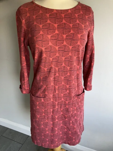White Stuff Ladies Patterned 3/4 Sleeve Tunic / Dress Size 12. Good Condition.