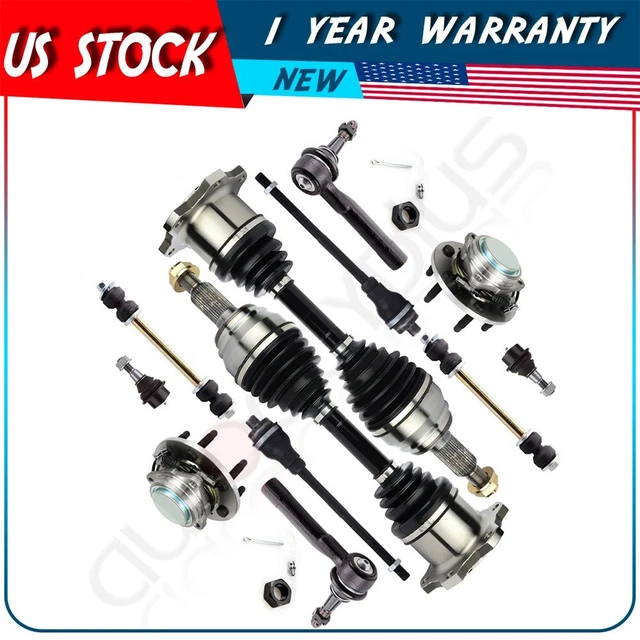 12X For 2000-2006 GMC Yukon XL 1500 Tie Rod End Sway Bar End Wheel Hub Bearing