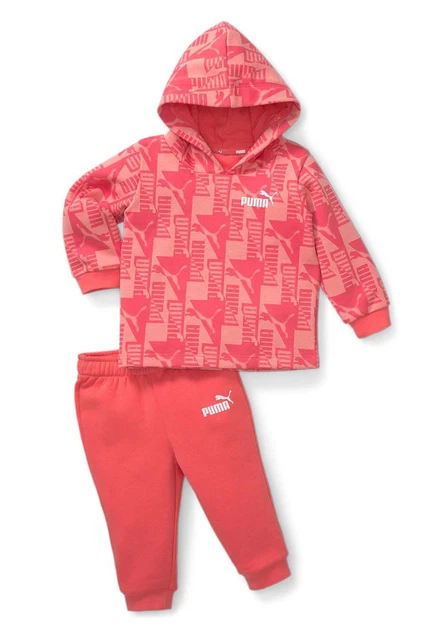 Puma Minicats Puma Power Jogger Fl Tuta Sportiva Completo Sportivo 670140 Fucsia