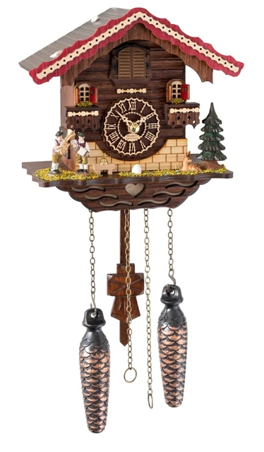 Orologio a cucù al quarzo Casa della Foresta Nera con musica TU 4292 MQ NUOVO