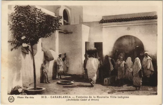 CPA AK MAROC CASABLANCA Fountain of the New Indigenous City Flanders (37765)