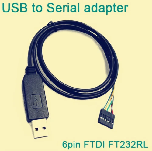 6PIN Original FTDI FT232RL USB To TTL RS232 Serial Adapter Cable