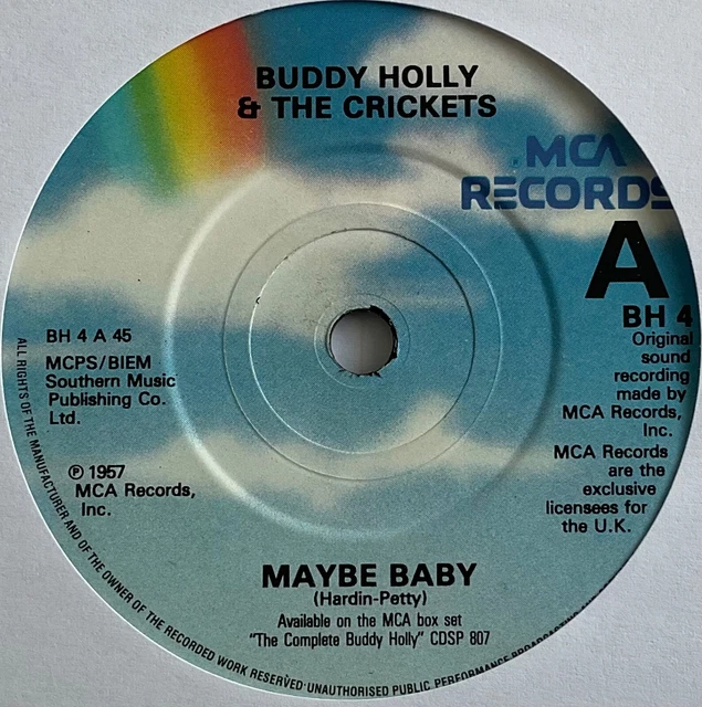 BUDDY HOLLY & The Crickets - Maybe Baby - 7” Vinyl Single EUR 6,91 ...