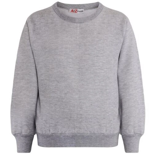 Bambine Bambini Unisex Maglione Tinta Unita Grigio Pullover Maniche Lunghe Felpa