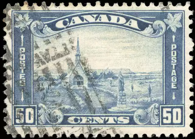 Canada Used F-VF 50c Scott #176 1930 King George V Arch/Leaf Stamp