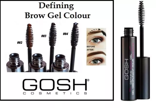 Gosh Defining Brow Gel Colour  3 Shades-Brown, Black, Grey Brown