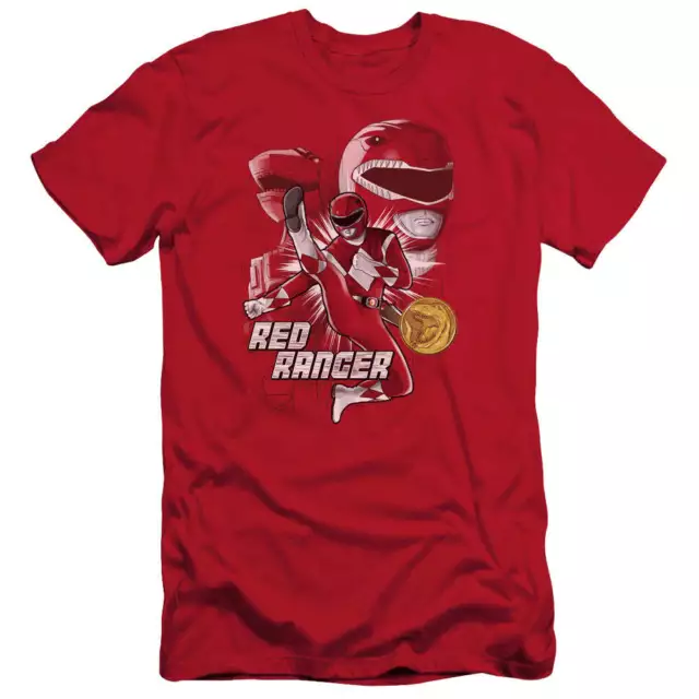 MIGHTY MORPHIN POWER Rangers Red Ranger - Men's Slim Fit T-Shirt $25.00 ...