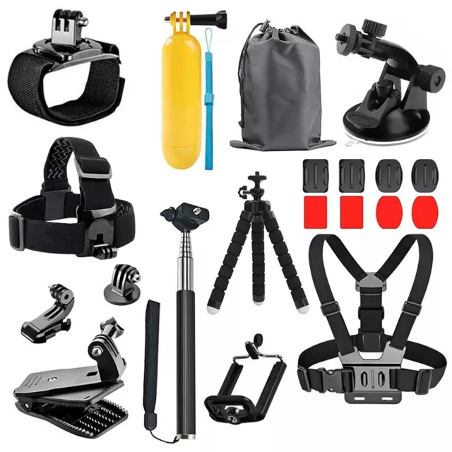 DIKER Accessoire GoPro Hero 12 11 10 9 8, Kit d'accessoires pour