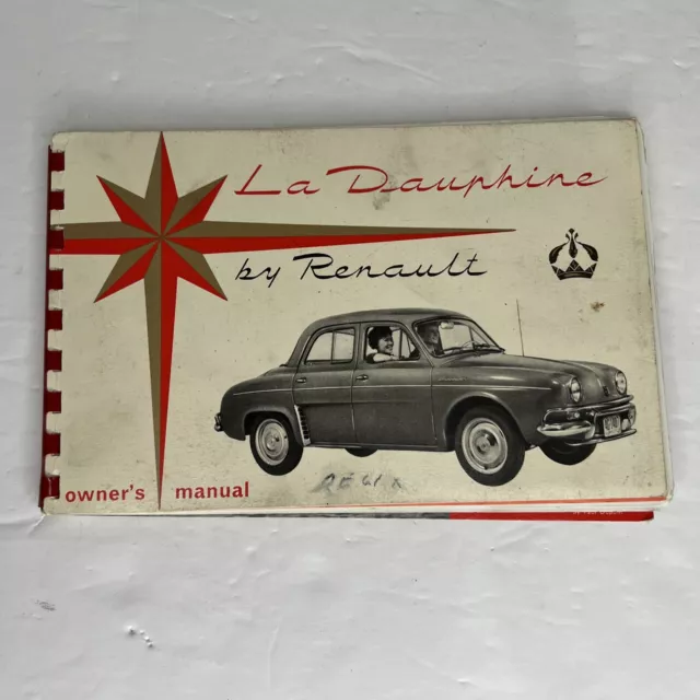 Original 1960 Renault La Dauphine Owner's Manual EUC Vintage Car Auto