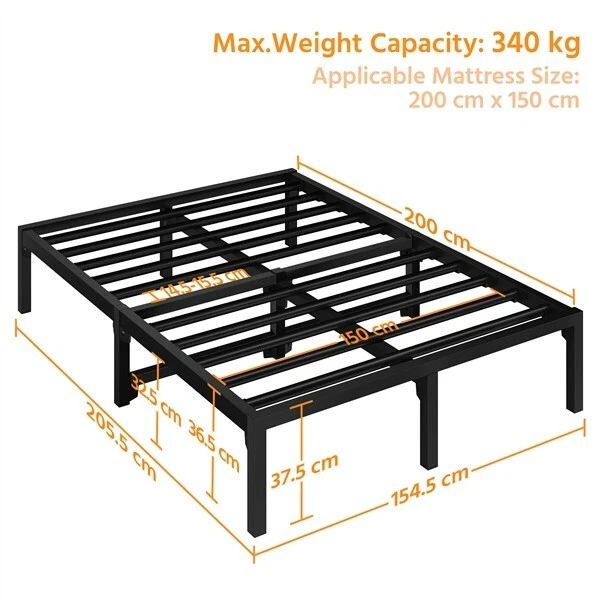 5FT KING SIZE Metal Platform Bed Frame, Bed Frame with Ultradurable