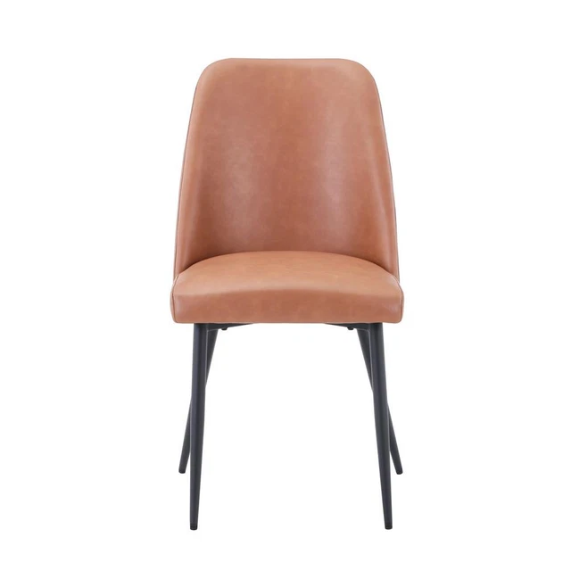 Maddox Mid-Century Modern Faux Leather Upholstered Dining Chair (Set of 2),...