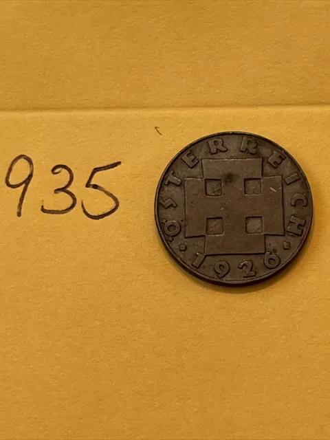 1926 AUSTRIA  - 2 GROSCHEN - KM#2837 - World Coin