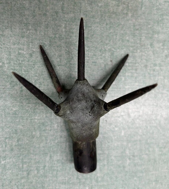 Antique 5 Spike Lightning Rod Weathervane Topper Finial