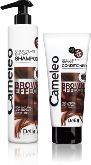 Delia Cameleo brauner Effekt natürlich braun gefärbte Haarfarbe Shampoo/Conditioner