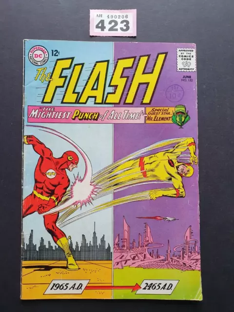 THE FLASH # 153 JUNE 1965  DC COMICS 3rd REVERSE- FLASH APPERANCE 12c NICE ISSUE