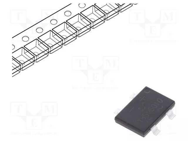 Einphasen Brückengleichrichter Urmax : 1kV If: 6A Ifsm : 150A YBSM6010 Einphasen