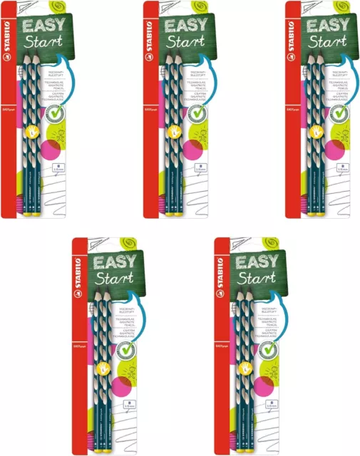 STABILO EASYgraph Dreikant-Bleistift für Linkshänder 5x 2er Pack B Härtegrad NEU