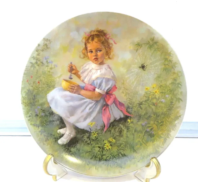 "Little Miss Muffet"  Collector Plate - Mother Goose Collection