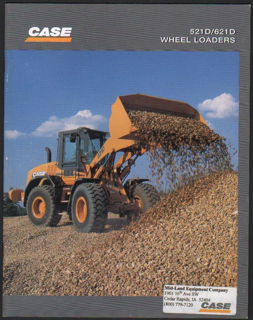 CASE 521D AND 621D Wheel Loaders Brochure Leaflet £7.00 PicClick UK