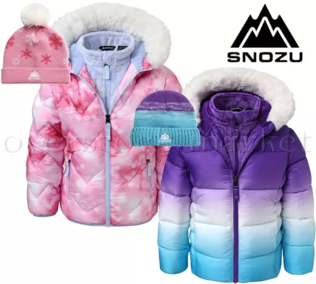 New Girls Snozu Puffer Fleece Lined