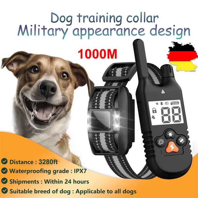 Fernbedienung E-Halsband Fr Hunde  Trainingsgert Mit 800m Reichweite &  IP67 Wasserdicht (3,6-54 Kg) Elektrohalsband Fr Hunde