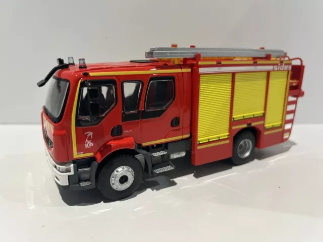 Miniature Pompiers 1/43 FPT Renault Midlum Double Cabine SIDES Eligor 114449