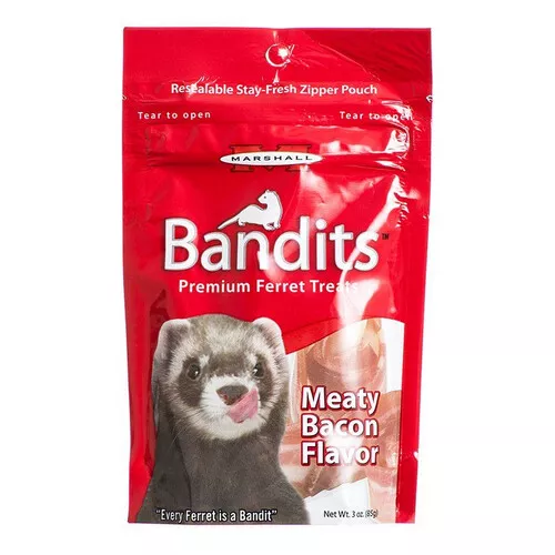 Bandits Premium Ferret Treats - Bacon Flavor 3 oz