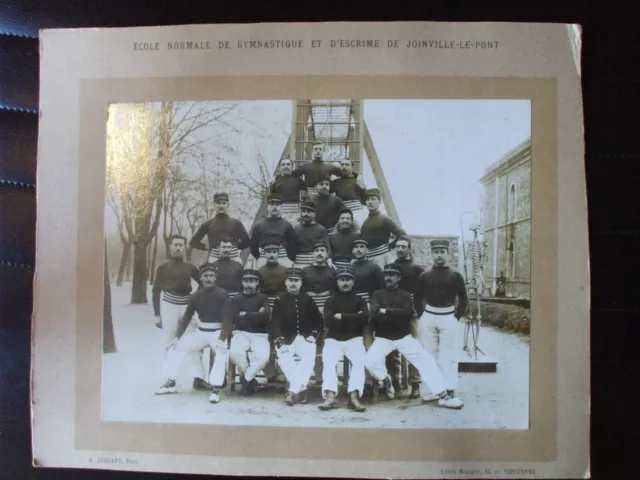 Rare Photo 1900 School Normal Gymnastics Fencing Joinville Le Pont Aquart #2