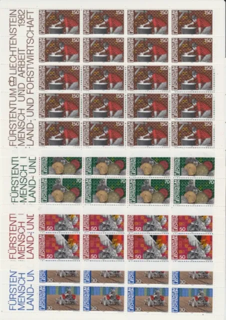 Liechtenstein 802 - 05 Country - And Forestry Sheetlet Set (MNH)