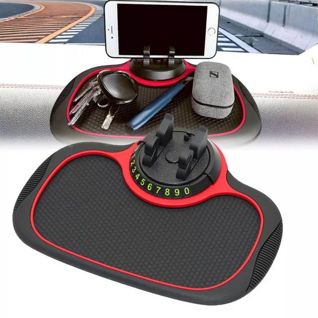Car Stand Anti Skid Pad Non Slip Dashboard Mount Mat Number Parking Phone Holder