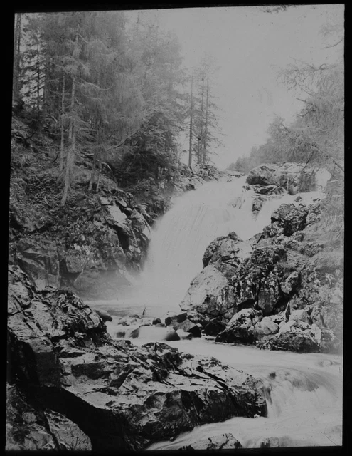 Magic Lantern Slide FALLS OF MUICK - BALLATER C1897 VICTORIAN PHOTO SCOTLAND