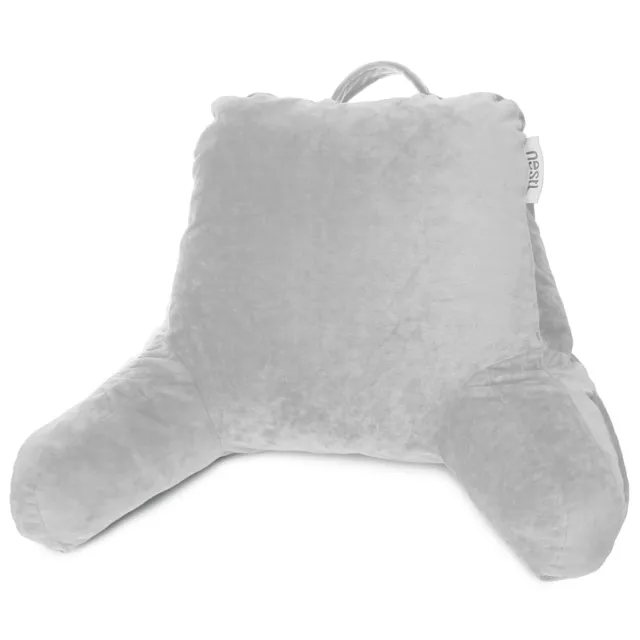 Super Soft Foam Reading Pillow, TV & Bed Rest Pillow, Arms Support with Pockets