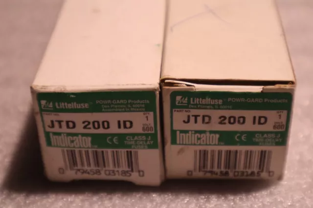 New Littelfuse JTD-200 ID 200 Amp 600V Time Delay Class J Indicator Fuse #5818