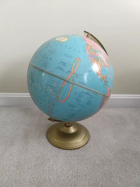 Vintage Cram Imperial Globe Metal Base Made In USA