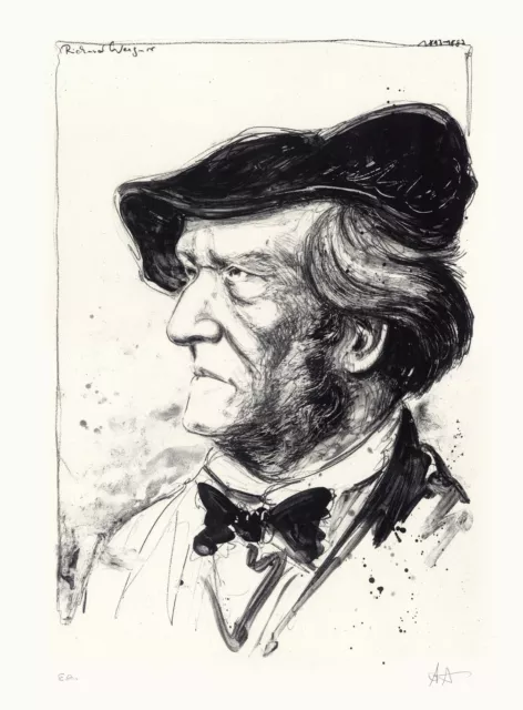 Andreas Noßmann - "Richard Wagner"  - Original Lithografie 2010