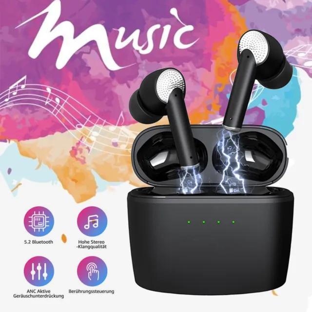 7MAGIC Bluetooth Kopfhörer 5.3 In-Ear Ohrhörer Noise Cancelling Kopfhörer IPX7