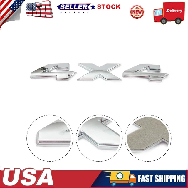 4x4 3D Chrome TAILGATE Emblem Decal Replac For Dodge- RAM 1500 2500 3500-Decor